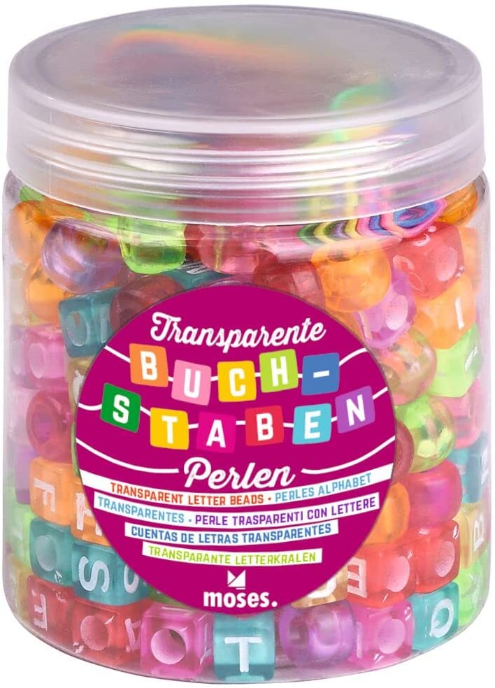 SET ABALORIOS LETRAS TRANSP.