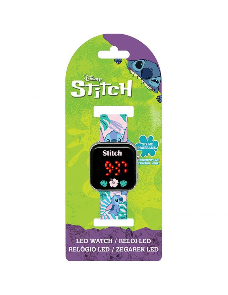 RELOJ LED STITCH