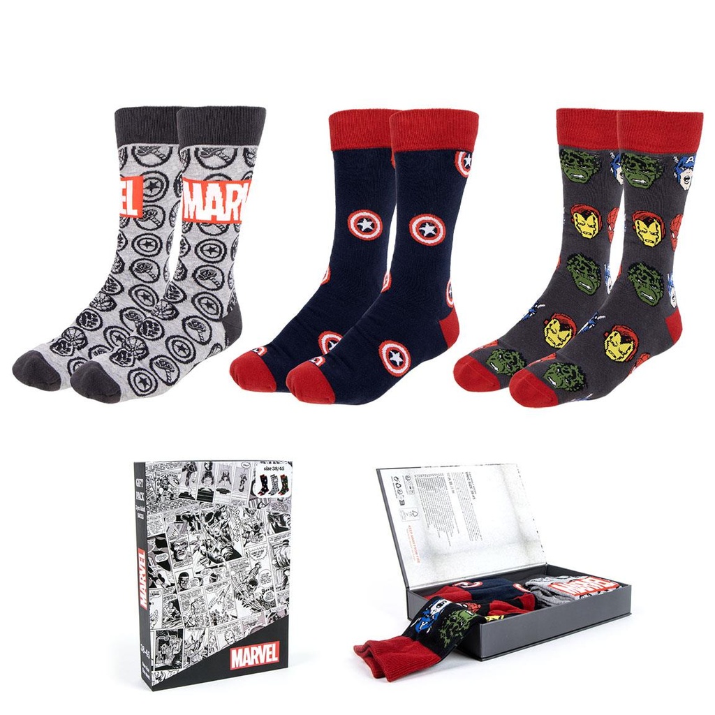 PACK REGALO CALCETINES MARVEL