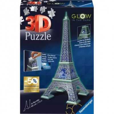 PUZ.3D TORRE EIFFEL GLOW IN THE DARK
