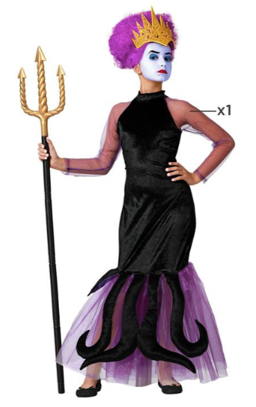 DISFRAZ MALVADA DEL MAR 10-12