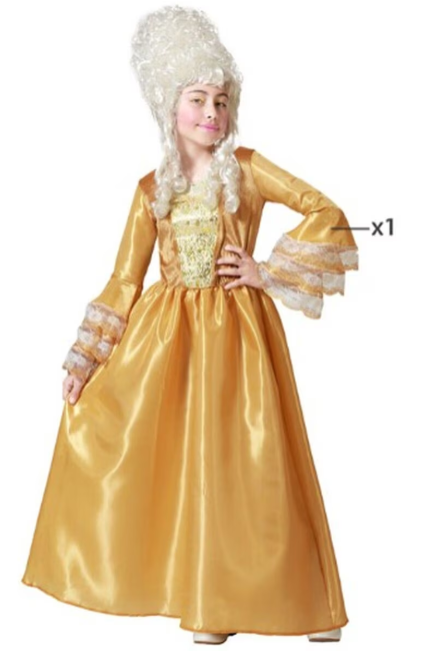 DISFRAZ CORTESANA DORADO 5-6