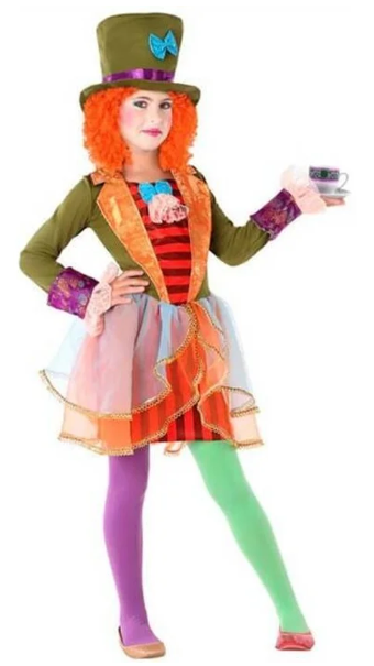 DISFRAZ SOMBRERERA LOCA T.5-6