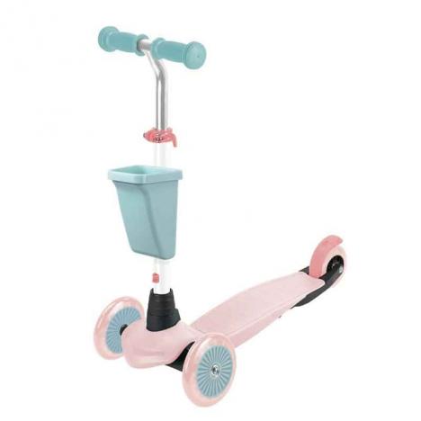 PATINETE 3 RUEDAS CESTA ROSA