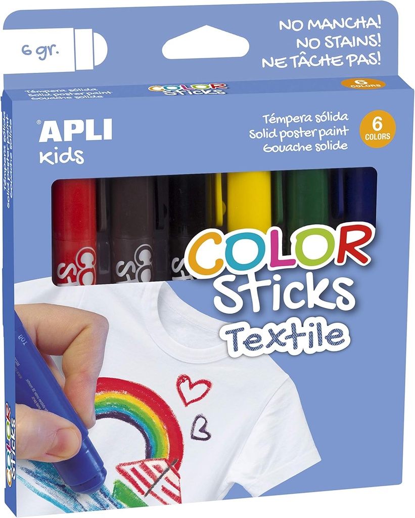 TEMPERA TEXTIL 6 COLORES