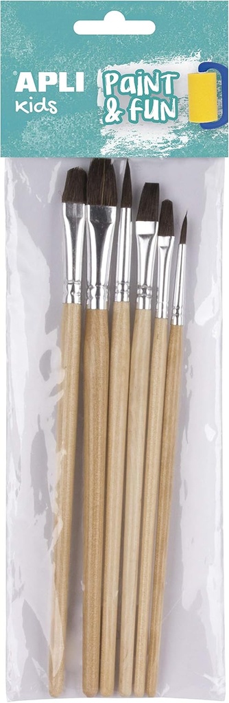 PINCEL MADERA MIDAS 6 UNID.