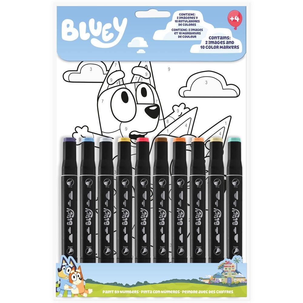 PINTA C/NUMEROS BLUEY