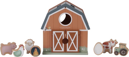 Cubo Multiactividad Little Farm De LD7131 – Juguete De Madera FSC Con Engranajes Y Cuentas Para Niños +18 Meses