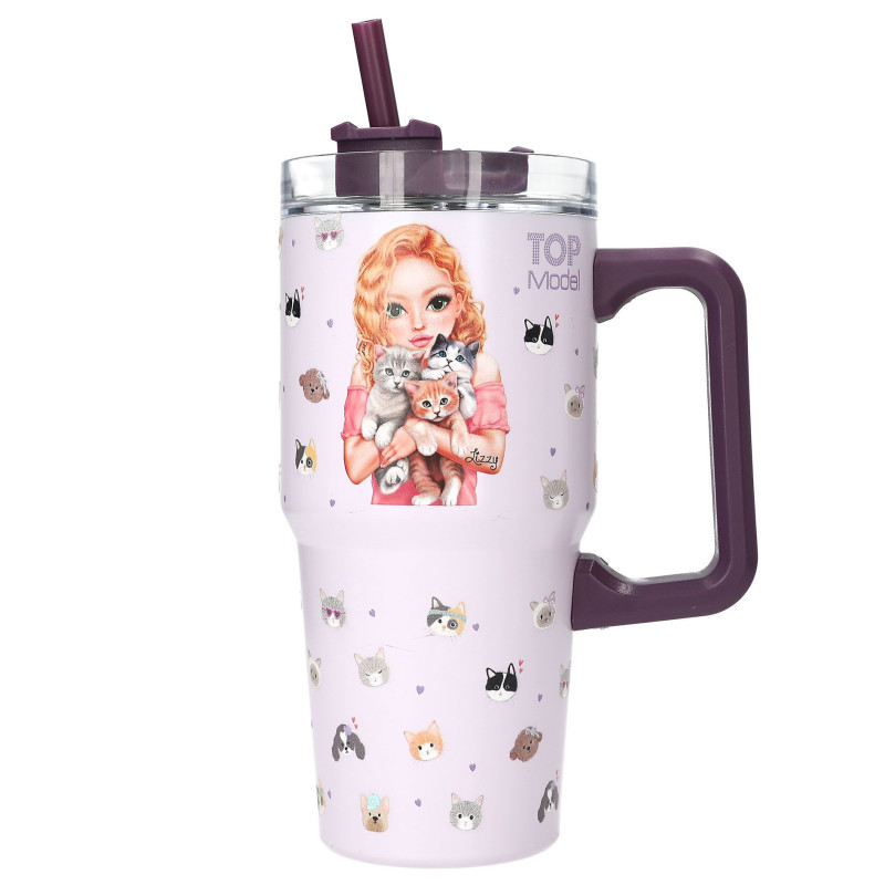 VASO PARA LLEVAR KITTY y DOGS