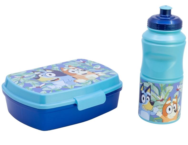 BOTELLA+SANDW.RECT.BLUEY 380 ML.