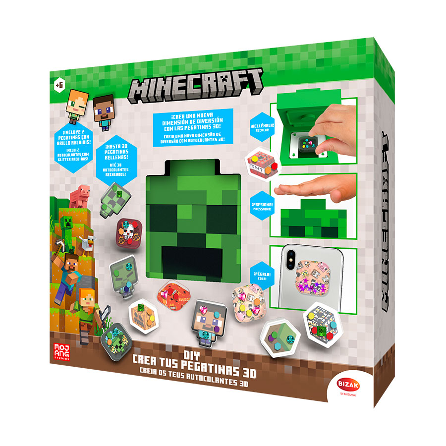 CREA TUS PEGATINAS 3D MINECRAFT