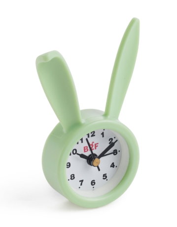 RELOJ DESPERTADOR CONEJO VERDE