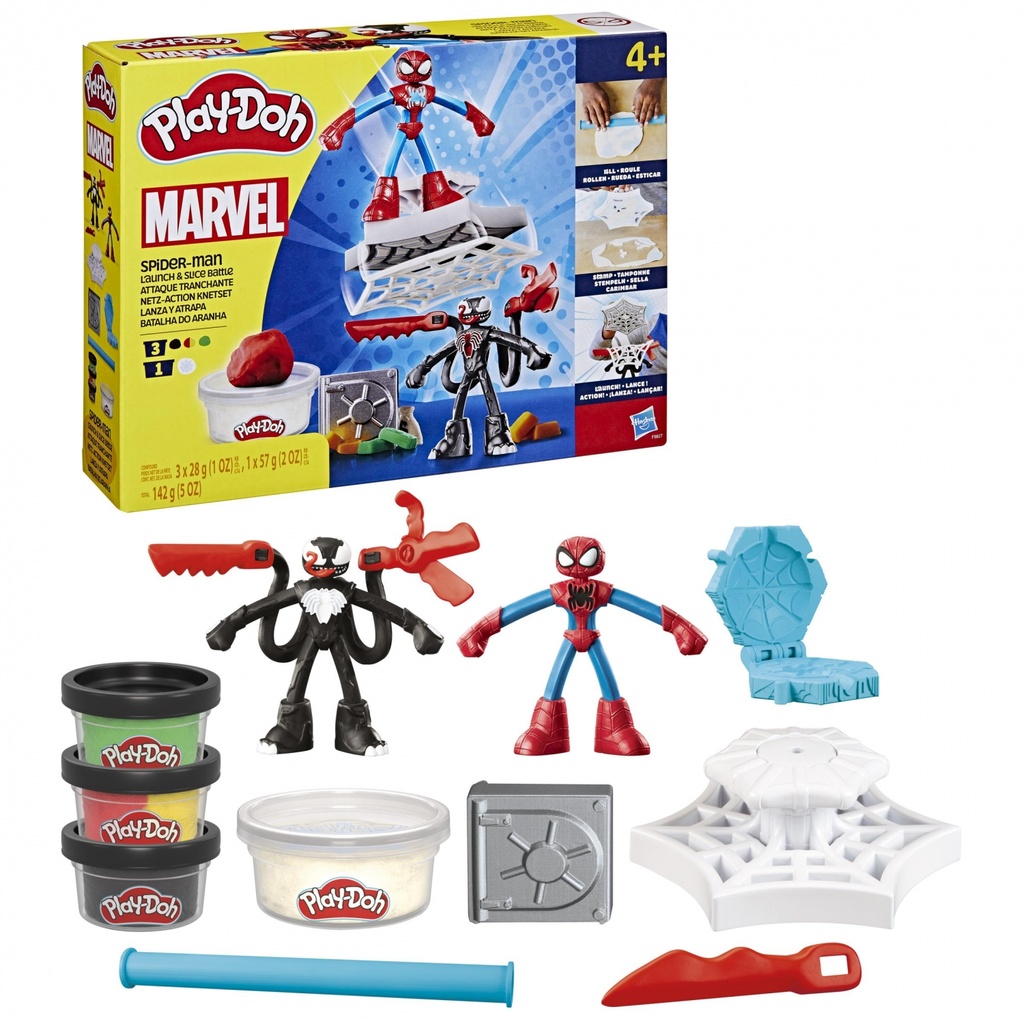 PLAYDOH SPIDERMAN LANZA Y AT.