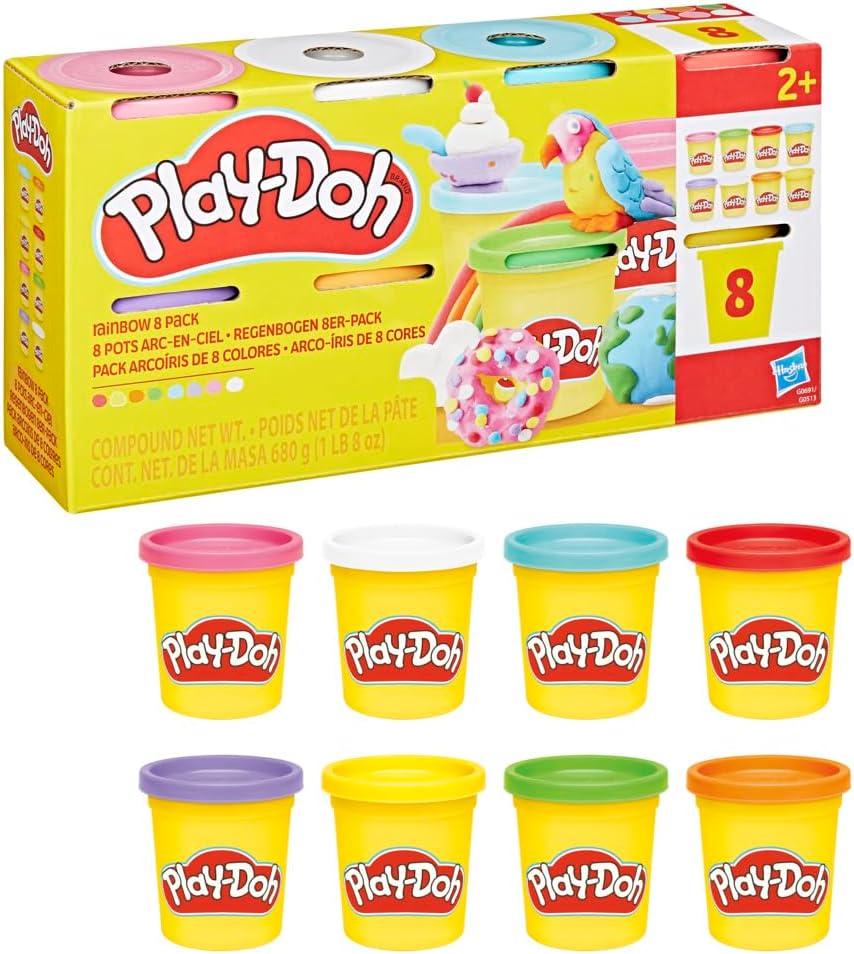 PLAYDOH PACK 8 BOTES ARCOIRIS