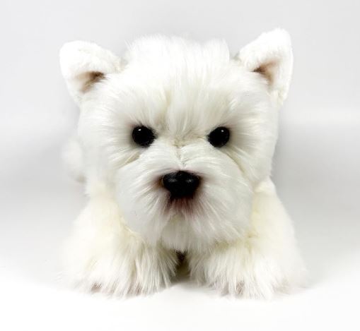 PELUCHE TERRIER BLANCO 25 CM.