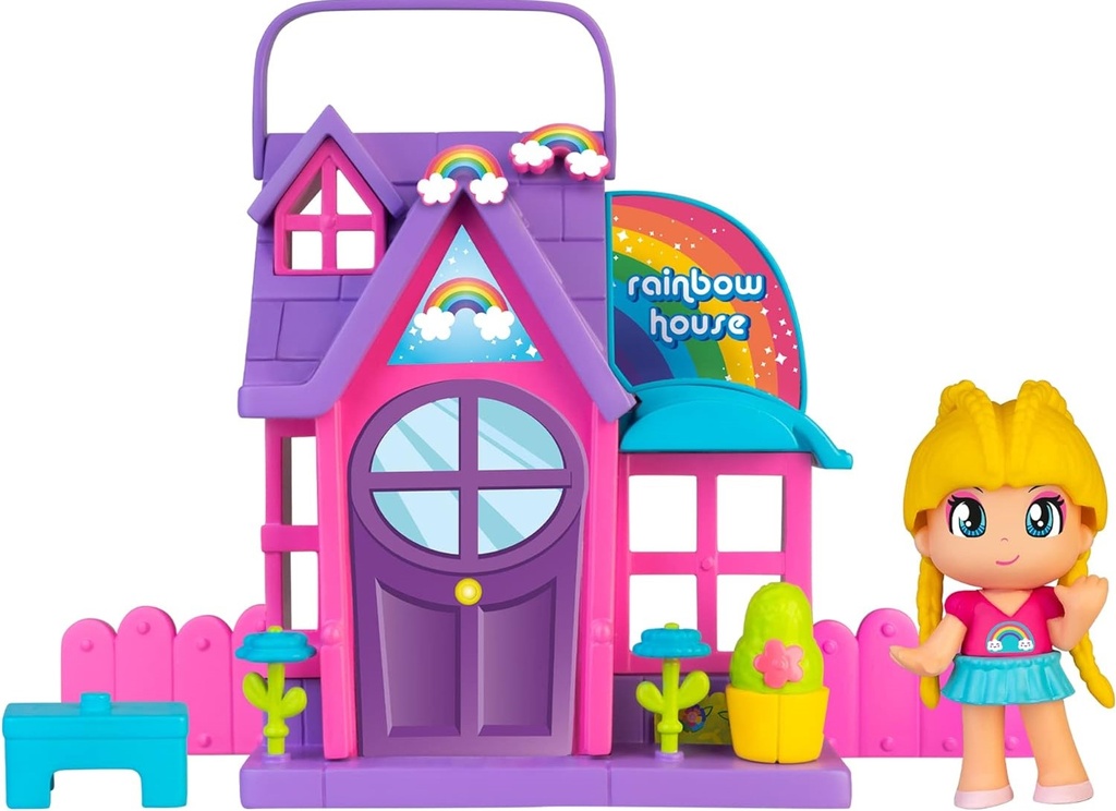 PIN Y PON MINI CASITAS ARCO IRIS