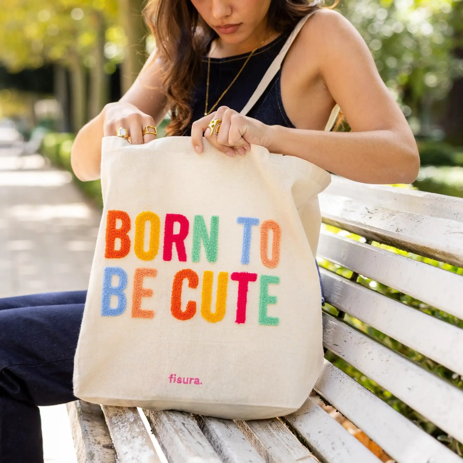 BOLSA COMPRA "BORN TO BE CUTE"