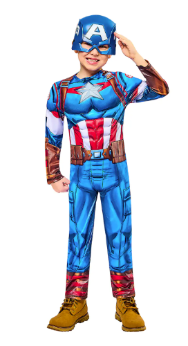 DISFRAZ CAP.AMERICA BLACK XS