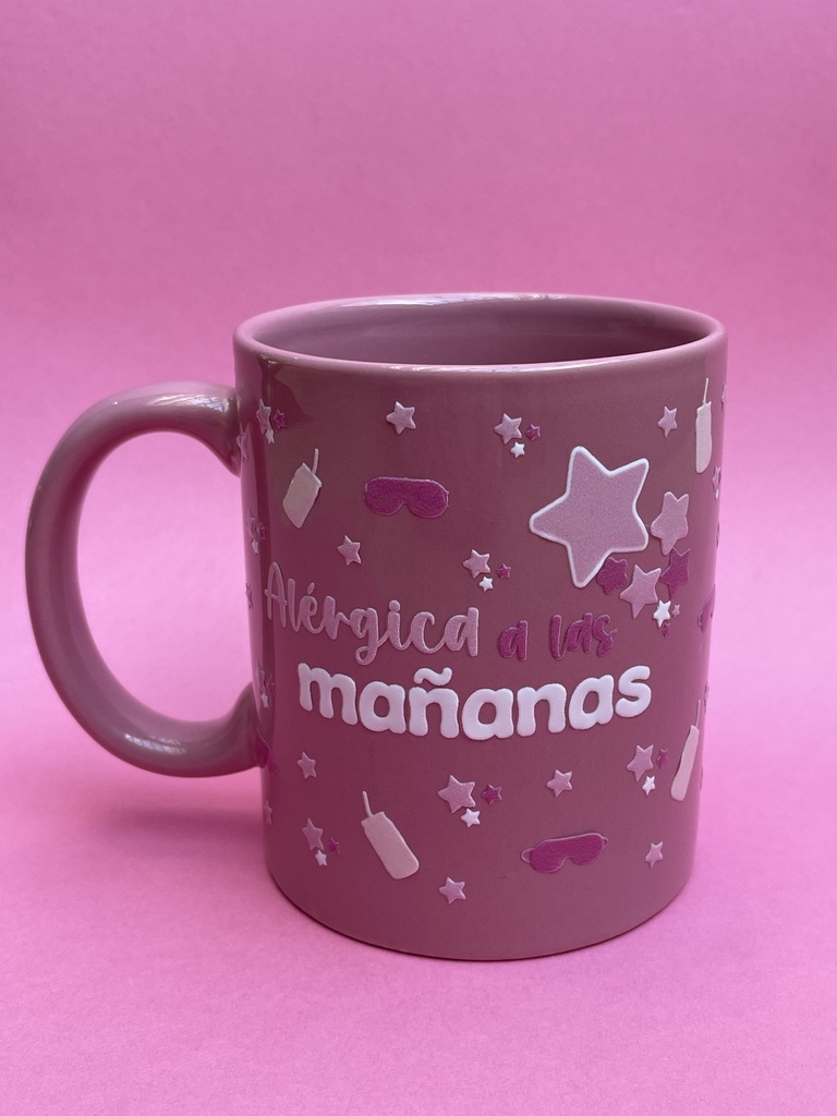 TAZA ROSA ALÉRGICA MAÑANAS