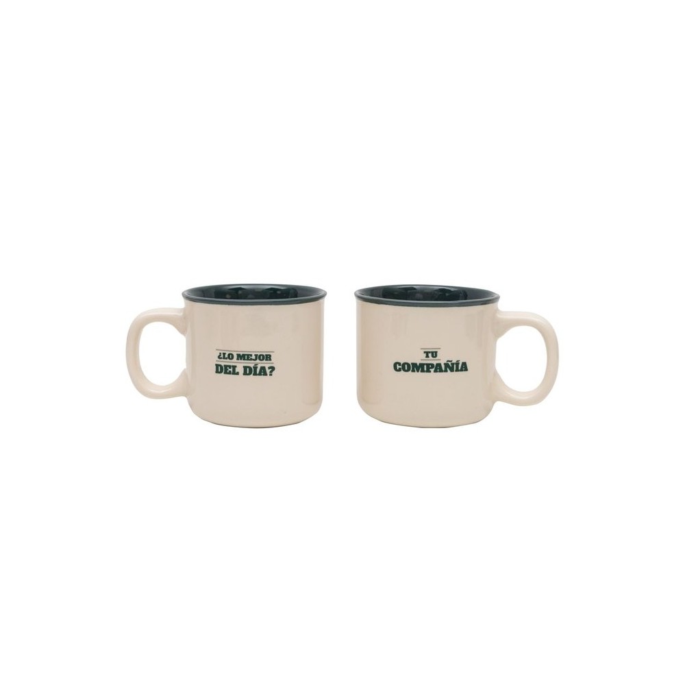 TAZAS(SET 2)"LO MEJOR DEL DIA-TU COMPAÑIA"