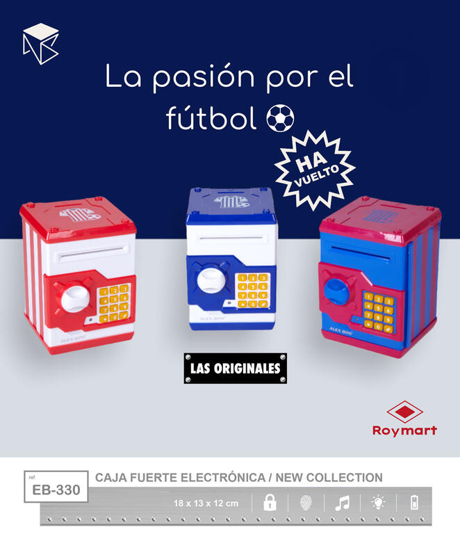 HUCHA CAJA FUERTE FUTBOL 3 MOD.
