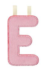 LETRA "E" ROSA FOSFORESCENTE