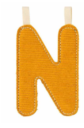 LETRA "N" OCRE FOSFORESCENTE