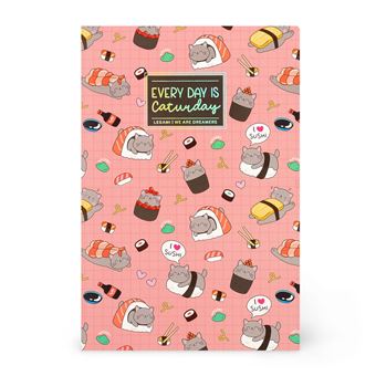 CUADERNO A5 RAYAS SUSHI CAT