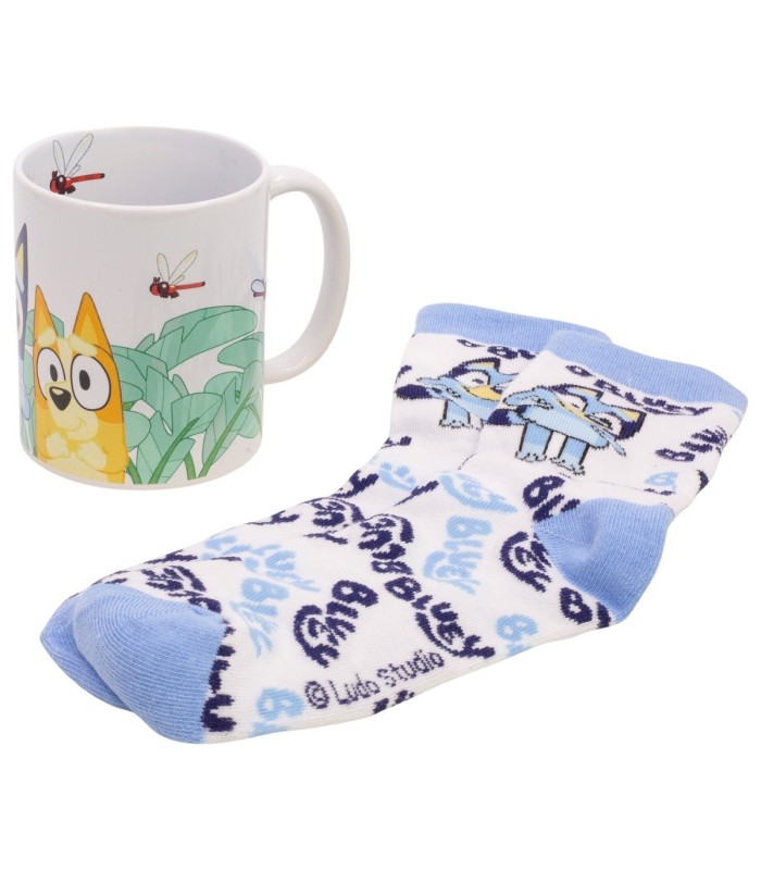 TAZA 325 ML.+CALCETINES BLUEY
