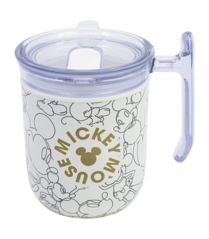 TAZA C/TAPA MICKEY 470 ML.