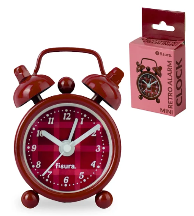 DESPERTADOR RETRO MINI GRANATE