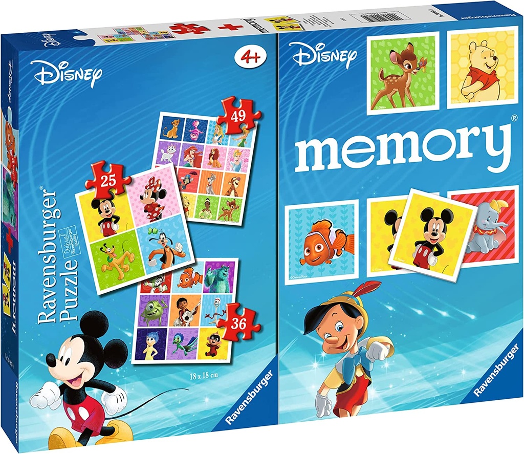 MEMORY+3 PUZZLES DISNEY