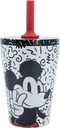 VASO MICKEY TERMO INOX.C/PAJ.