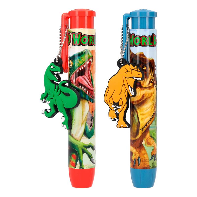 GOMA BORRAR RETRACTIL DINO WORLD