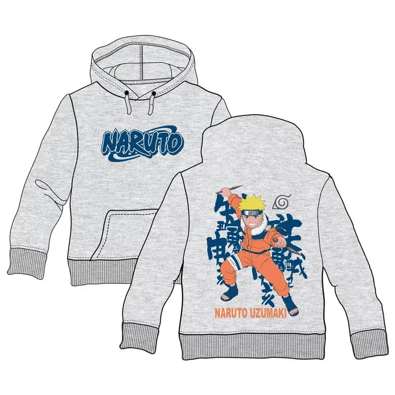 SUDADERA NARUTO GRIS T.14