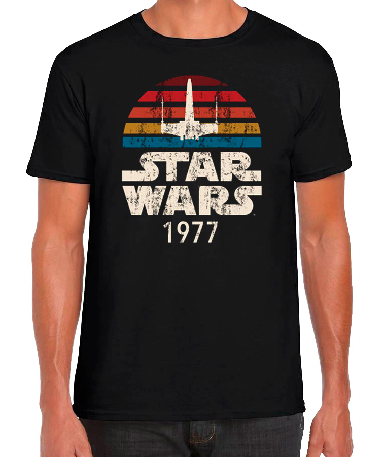CAMISETA STAR WARS 1977 NEG.XL
