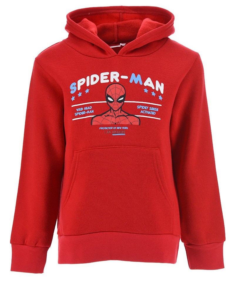 SUDADERA SPIDERMAN ROJA T.8
