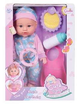 MUÑECO BEBE 30 CM.C/COMPLEM.