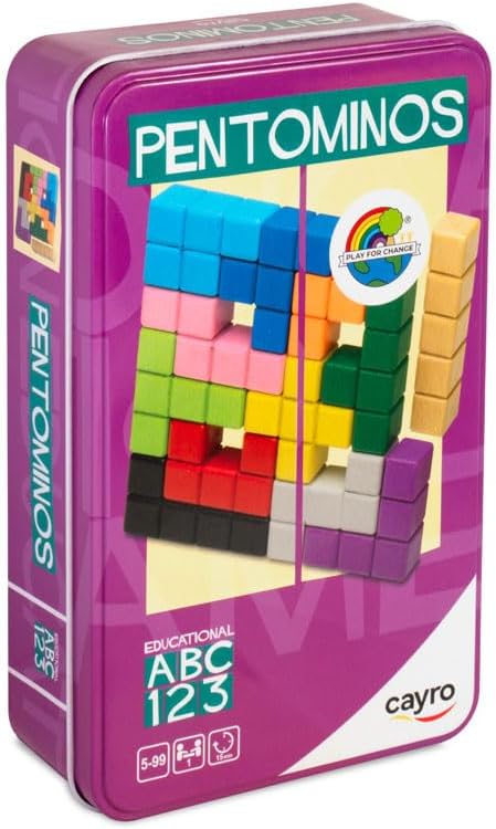 PENTOMINOS MADERA CAJA METAL