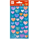 PEGATINAS CORAZONES HOLOGR.