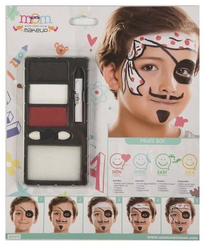 KIT MAQUILLAJE PIRATA NIÑO