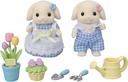 SET HERMANOS CONEJO FLOR