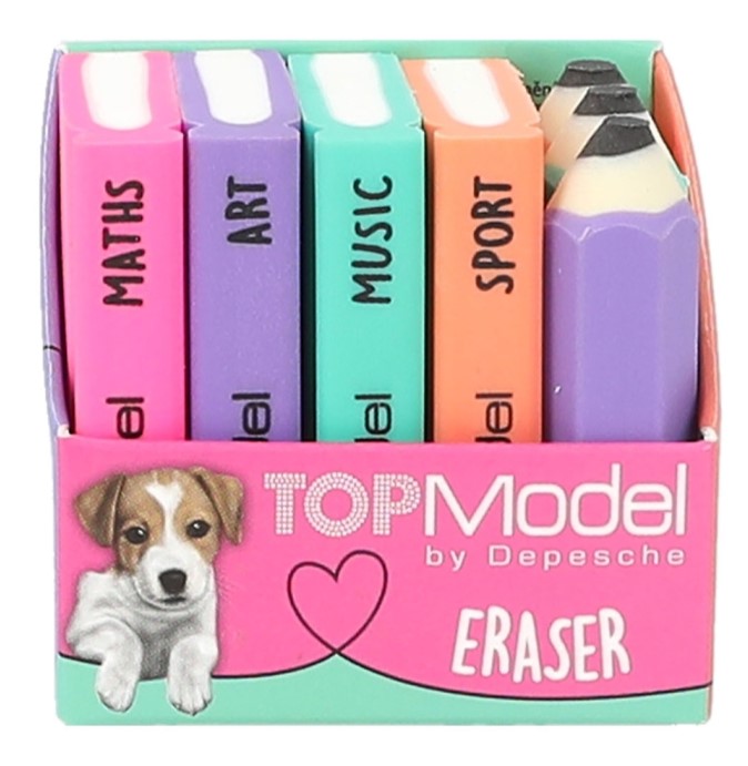 GOMAS BORRAR MINI LIBRO TOP MODEL