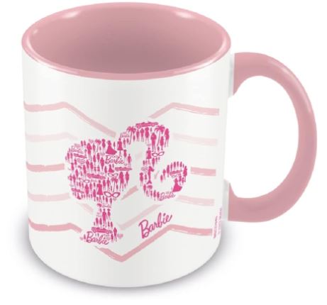 TAZA SILUETA BARBIE ROSA 315 ML.