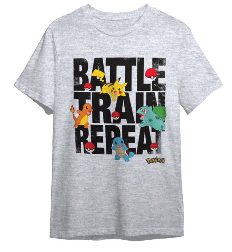 CAMISETA POKEMON GRIS T.10