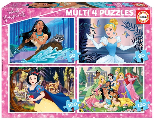 [04017637] PUZ.50+80+100+150 PRINCESAS D.