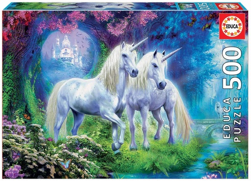 [04017648] PUZ. 500 UNICORNIOS EN BOSQUE
