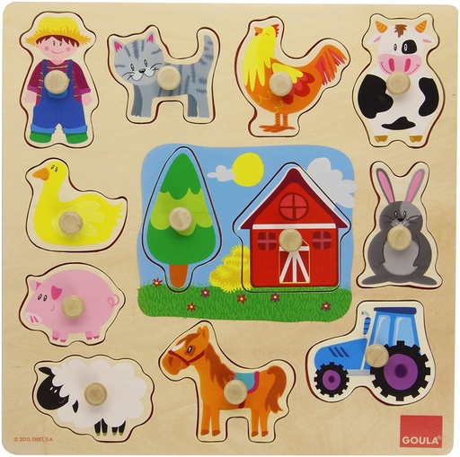 [09553025] PUZZLE SILUETAS GRANJA