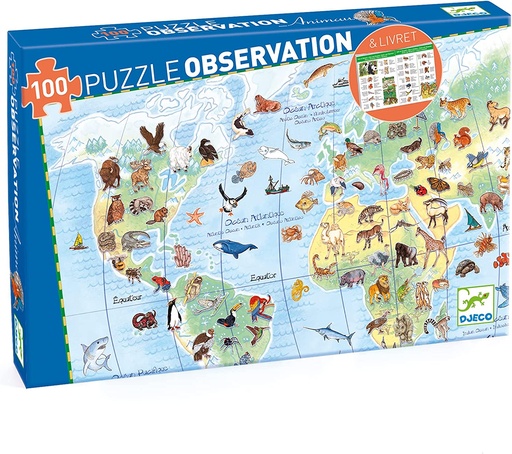 [36237420] PUZZLE OBSERV.ANIMALES MUNDO