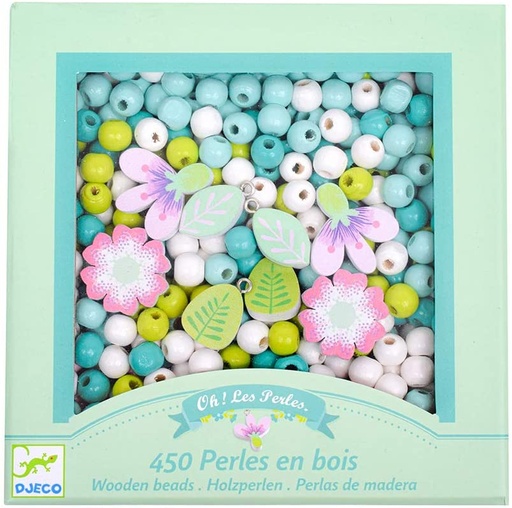 [36239808] PERLAS MADERA HOJAS Y FLORES